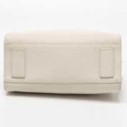 Saint Laurent White Leather Baby Classic Sac De Jour Tote