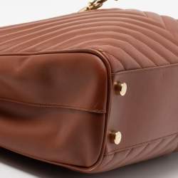 مملوكة مسبقًا حقيبة سان لوران كاساندرا جلد ماتيلاسيه بني بقلاب