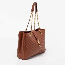 مملوكة مسبقًا حقيبة سان ل وران كاساندرا جلد ماتيلاسيه بني بقلاب