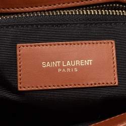 مملوكة مسبقًا حقيبة سان لوران كاساندرا جلد ماتيلاسيه بني بقلاب