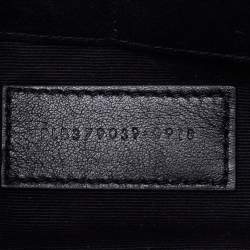 Pre Owned حقيبة صغيرة سان لوران ابتاون جلد مبطن أسود