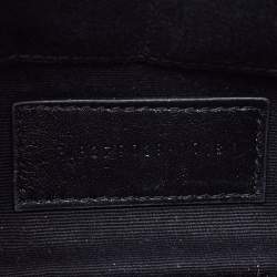 Pre Owned حقيبة صغيرة سان لوران ابتاون جلد مبطن أسود