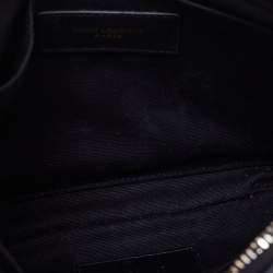 Pre Owned حقيبة صغيرة سان لوران ابتاون جلد مبطن أسود