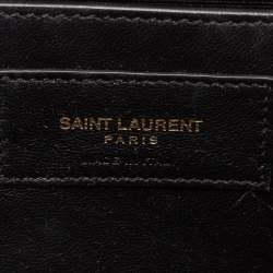 Pre Owned Saint Laurent Beige Leather Kate Monogram Clutch
