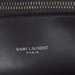 Pre Owned Saint Laurent British Dark Olive Leather Baby Classic Sac De Jour Tote