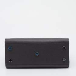 Pre Owned Saint Laurent British Dark Olive Leather Baby Classic Sac De Jour Tote