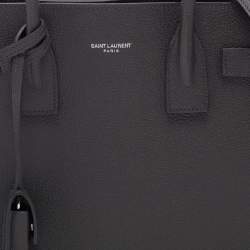 Pre Owned Saint Laurent British Dark Olive Leather Baby Classic Sac De Jour Tote