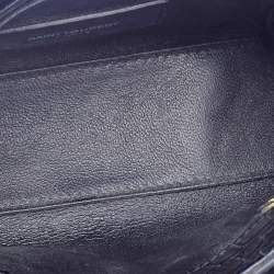 Pre Owned حقيبة يد توتس سان لوران توي ساك دي جور جلد نقشة التمساح أسود منقوش