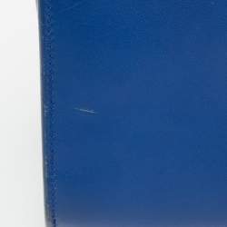 Pre Owned Saint Laurent Blue Leather Nano Classic Sac De Jour Tote