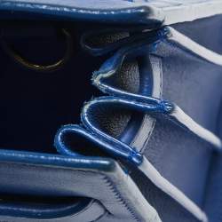 Pre Owned Saint Laurent Blue Leather Nano Classic Sac De Jour Tote