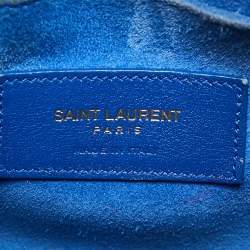 Pre Owned Saint Laurent Blue Leather Nano Classic Sac De Jour Tote