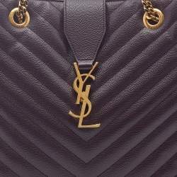 Pre Owned Saint Laurent Burgundy Matelasse Leather Cassandre Flap Bag