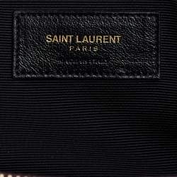 Pre Owned Saint Laurent Burgundy Matelasse Leather Cassandre Flap Bag