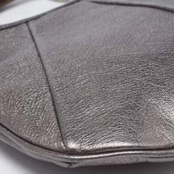 Pre Owned Yves Saint Laurent Grey Leather Mombasa Hobo