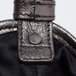Pre Owned Yves Saint Laurent Grey Leather Mombasa Hobo
