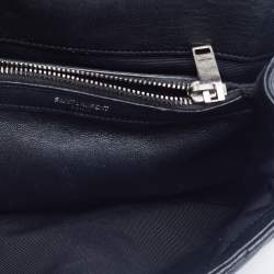 Saint Laurent Black Quilted Leather Medium College Top Handle Bag