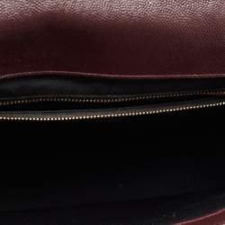 Saint Laurent Burgundy Matelassé Leather Large Monogram Envelope Shoulder Bag