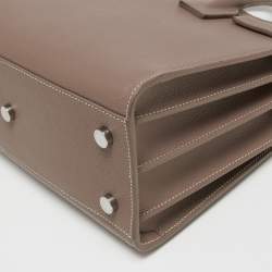 Pre Owned Saint Laurent Beige Leather Sac De Jour Satchel