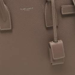 Pre Owned Saint Laurent Beige Leather Sac De Jour Satchel
