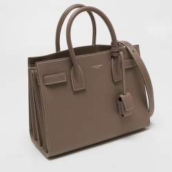 Pre Owned Saint Laurent Beige Leather Sac De Jour Satchel