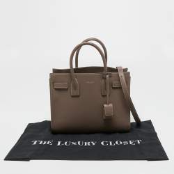 Pre Owned Saint Laurent Beige Leather Sac De Jour Satchel