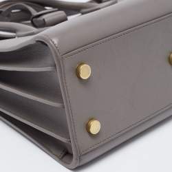 Saint Laurent Grey Leather Baby Classic Sac De Jour Tote