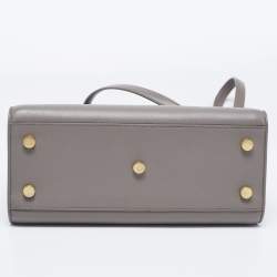 Saint Laurent Grey Leather Baby Classic Sac De Jour Tote