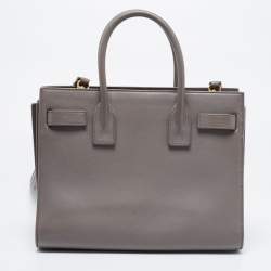 Saint Laurent Grey Leather Baby Classic Sac De Jour Tote