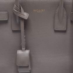 Saint Laurent Grey Leather Baby Classic Sac De Jour Tote