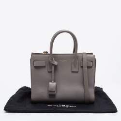 Saint Laurent Grey Leather Baby Classic Sac De Jour Tote