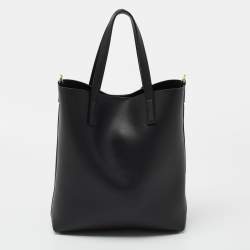 Pre Owned Saint Laurent Black Leather Toy Shopper Tote