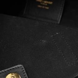 Pre Owned Saint Laurent Black Leather Toy Shopper Tote