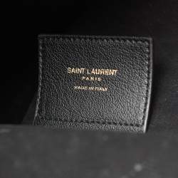 Pre Owned Saint Laurent Black Leather Toy Shopper Tote