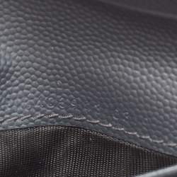 مملوكة مسبقًا Saint Laurent Grey Matelassé Leather Monogram Trifold Wallet