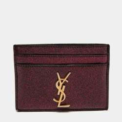 Saint Laurent Monogram Quilted Cardholder - Pink for Women