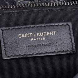 Pre Owned Saint Laurent Black Crinkled Leather Medium Niki Shoulder Bag