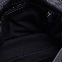 Pre Owned Saint Laurent Black Crinkled Leather Medium Niki Shoulder Bag