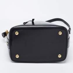 Pre Owned Saint Laurent Black Leather Emmanuelle Bucket Bag