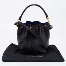 Pre Owned Saint Laurent Black Leather Emmanuelle Bucket Bag