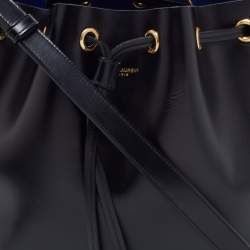 Pre Owned Saint Laurent Black Leather Emmanuelle Bucket Bag
