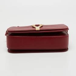 Saint Laurent Red Leather Chyc Shoulder Bag
