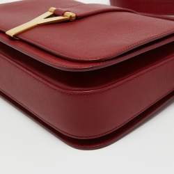Saint Laurent Red Leather Chyc Shoulder Bag