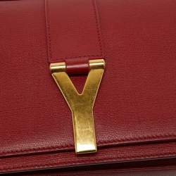 Saint Laurent Red Leather Chyc Shoulder Bag