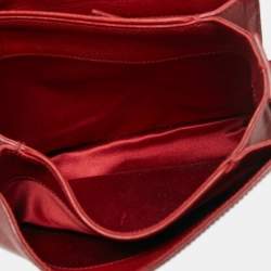 Saint Laurent Red Leather Chyc Shoulder Bag