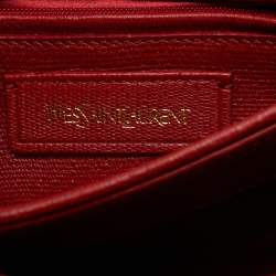 Saint Laurent Red Leather Chyc Shoulder Bag