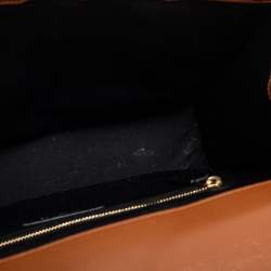 Pre Owned حقيبة كتف سان لوران جلد ماتيلاسيه عنابي كبيرة نمط الظرف بأحرف الشعار