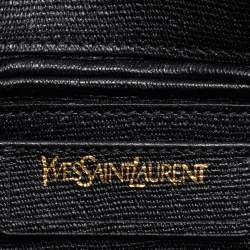 Saint Laurent Black Textured Leather Large Chyc Shoulder Bag