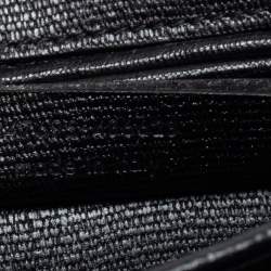 Saint Laurent Black Textured Leather Large Chyc Shoulder Bag