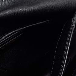 Saint Laurent Black Textured Leather Large Chyc Shoulder Bag