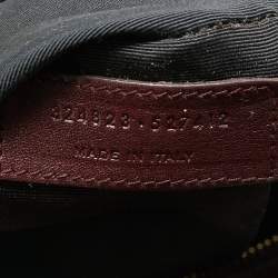 Saint Laurent Burgundy Leather Baby Classic Sac De Jour Tote